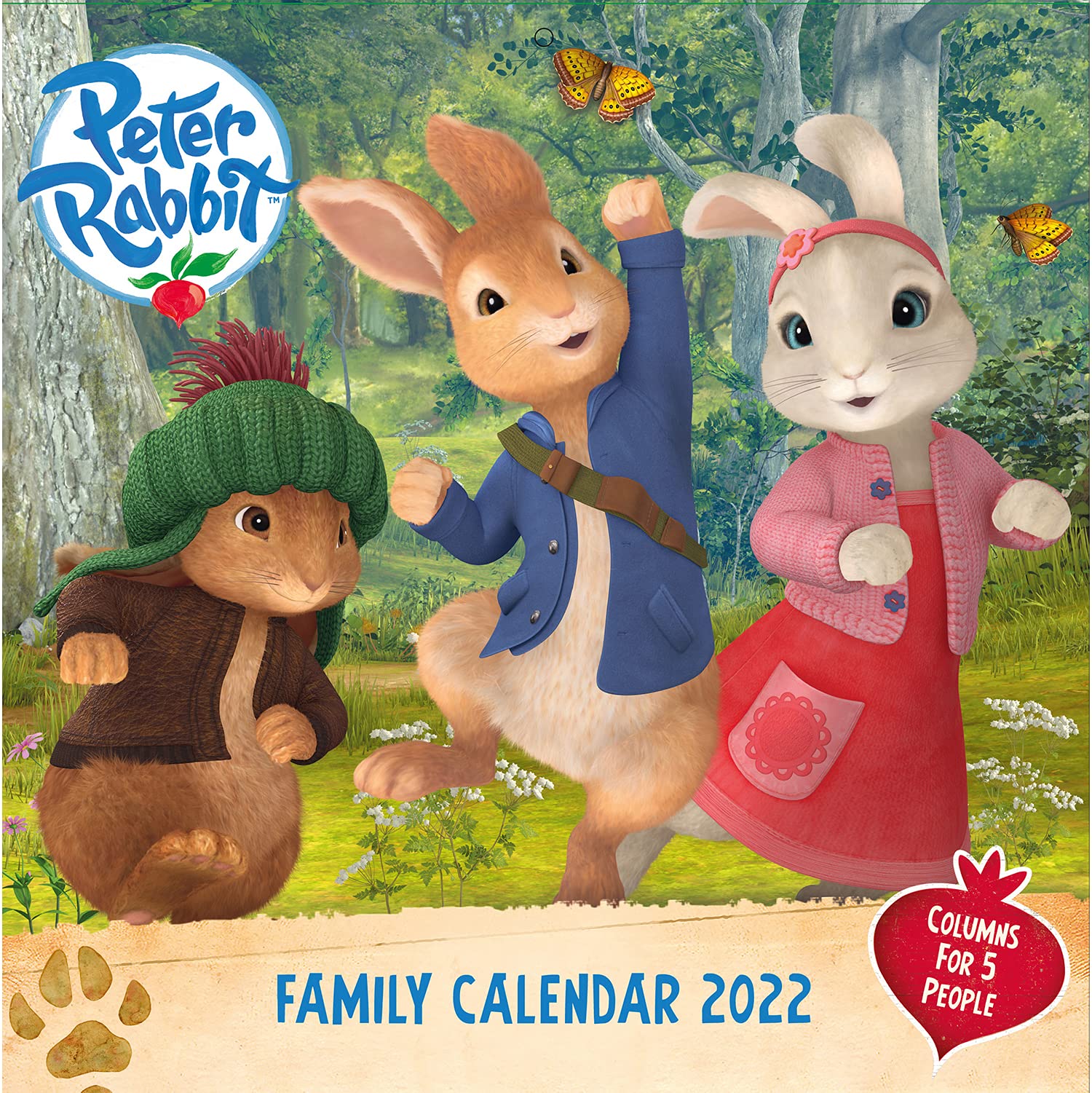 Official Peter Rabbit 2022 Calendar - Month To View Family Wall Planner 5 Column Organiser (The Official Peter Rabbit Calendar: Month To View Family Wall Planner 5 Column Organiser) Calendars