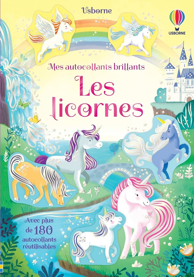 Les licornes - Mes autocollants brillants book