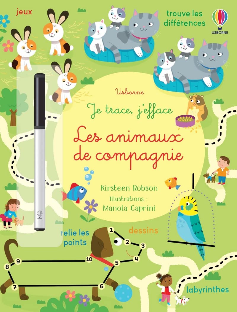 Les animaux de compagnie - Je trace, j'efface: Avec 1 feutre effaçable Hobbies & Crafts
