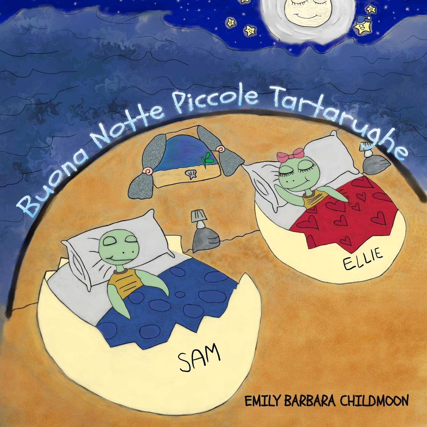 Buona Notte Piccole Tartarughe: In una giornata qualunque, Ellie e Sam incontrano la luna. La tua favola illustrata da leggere e colorare. book