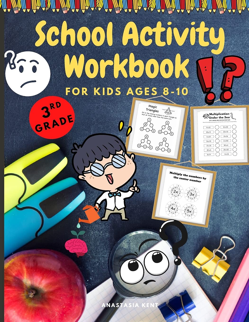 School Activity Workbook for kids Ages 8-10 Tiptoi & Games