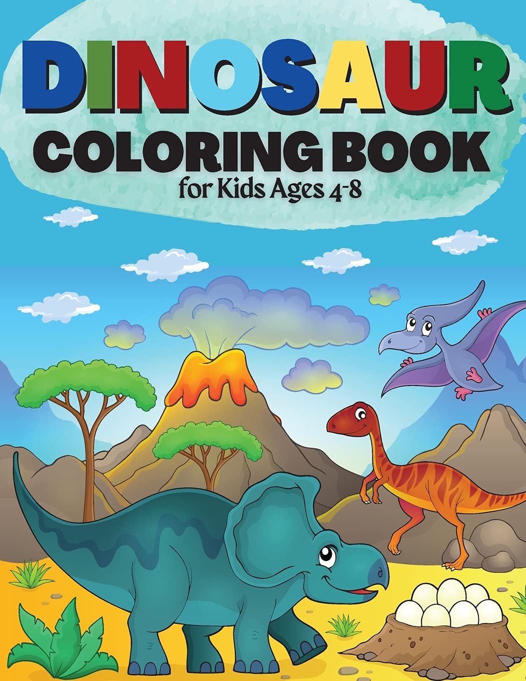 Dinosaur Coloring Book for Kids Ages 4-8 Tiptoi & Games