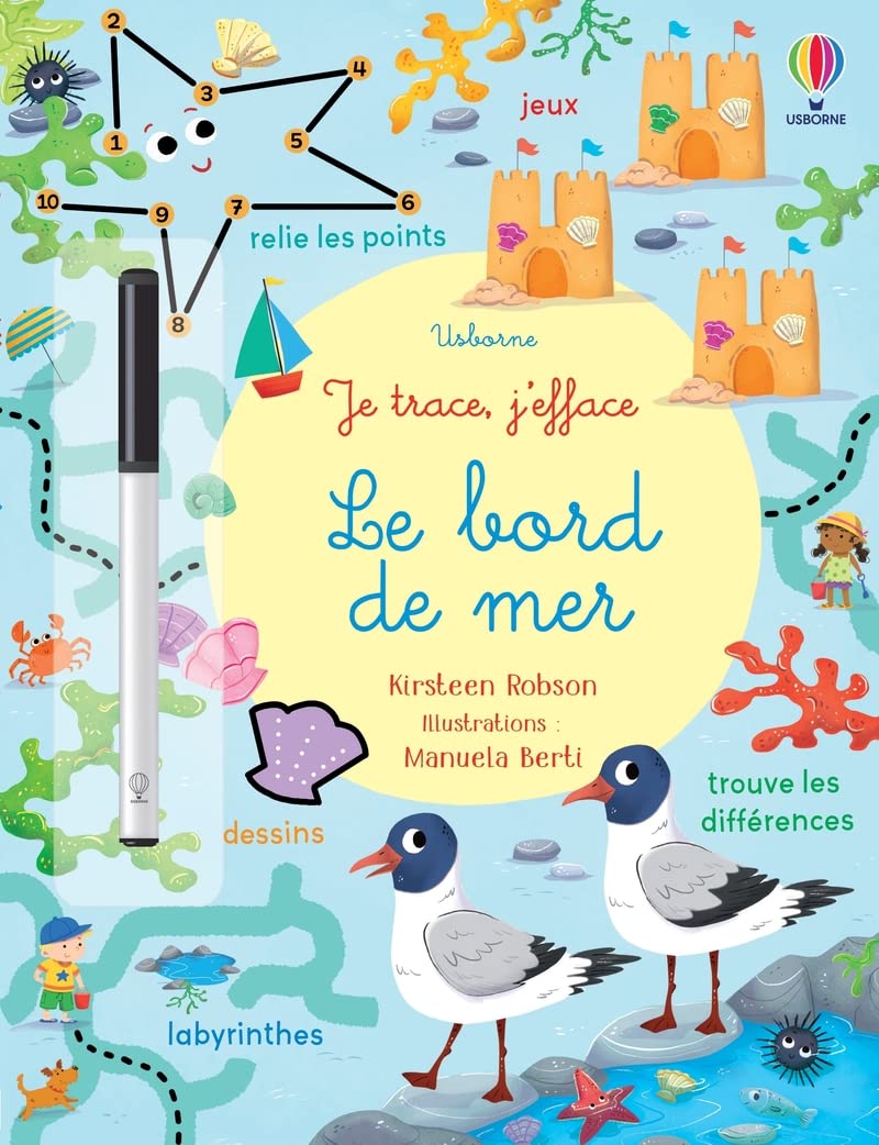 Le bord de mer - Je trace, j'efface: Avec 1 feutre effaçable Hobbies & Crafts