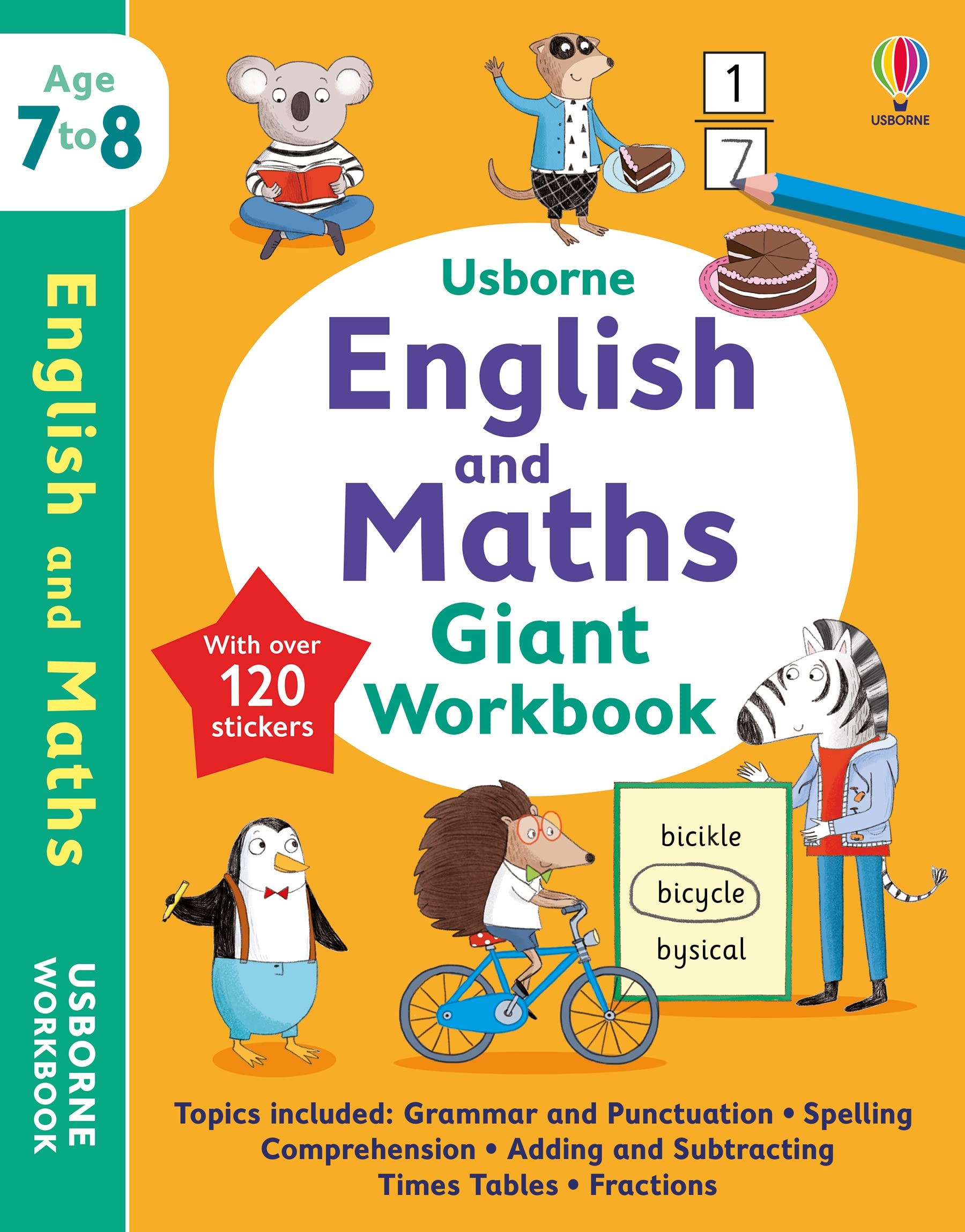 Usborne English and Maths Giant Workbook 7-8 (Usborne Workbooks) book