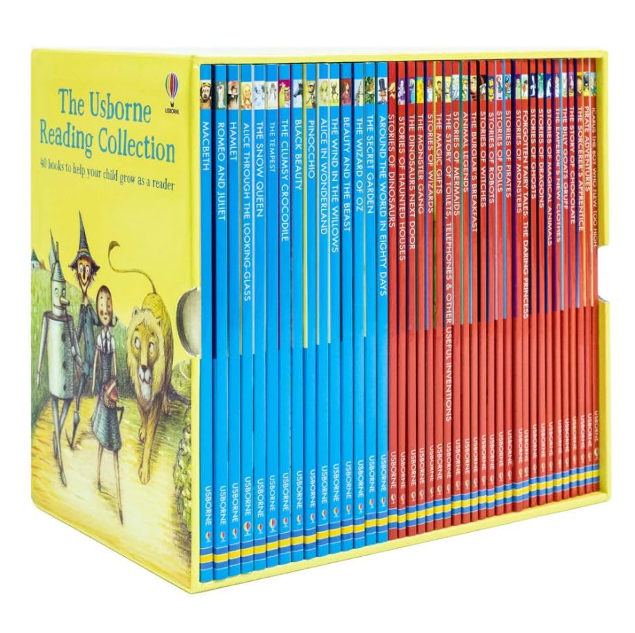 Usborne Publishing UK Ltd La collection de 40 livres de lecture Usborne (Roméo et Juliette, Hamlet, Macbeth, Histoires de maisons hantées, Les dinosaures d'à côté, Le gang des monstres, Histoires de book