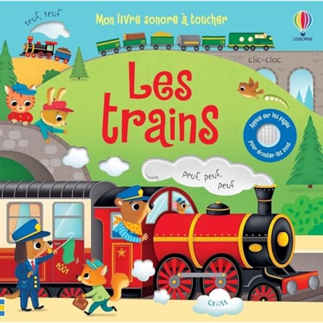 Les trains - Mon livre sonore à toucher - Dès 1 an book