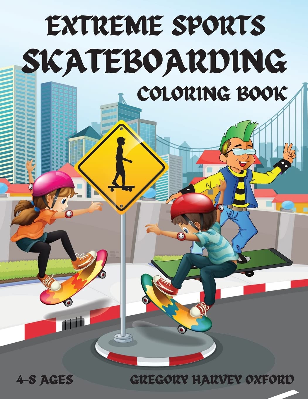 Extreme Sports Skateboarding coloring book Non-fiction