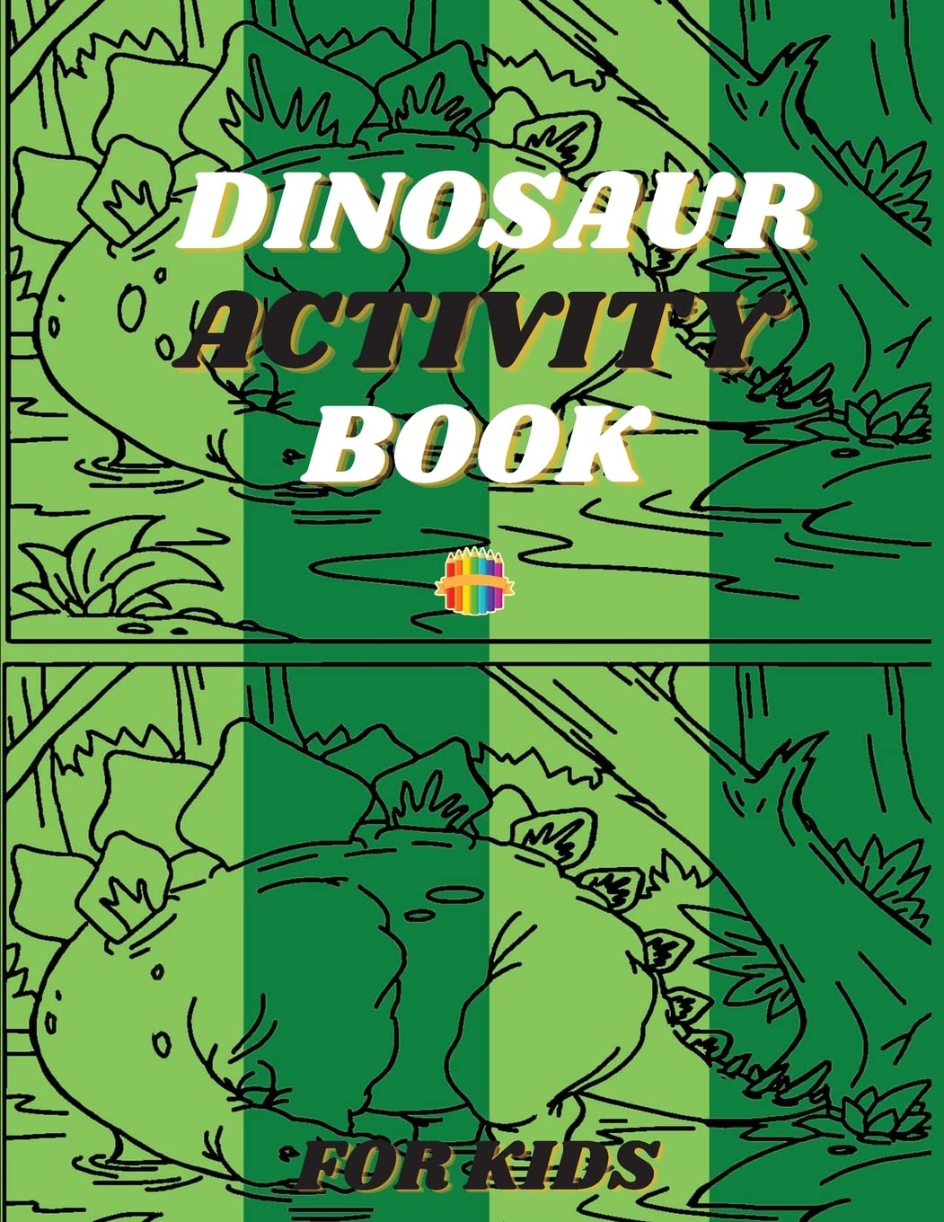 Dinosaur Activity Book: Spot The Difference Coloring Book for Toddlers Tiptoi & Games