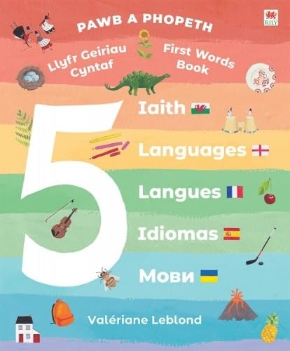 Pawb a Phopeth: Llyfr Geiriau Cyntaf - 5 Iaith Non-fiction