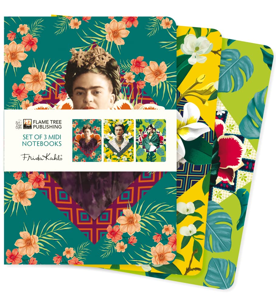 Frida Kahlo Set of 3 MIDI Notebooks Media & Communication