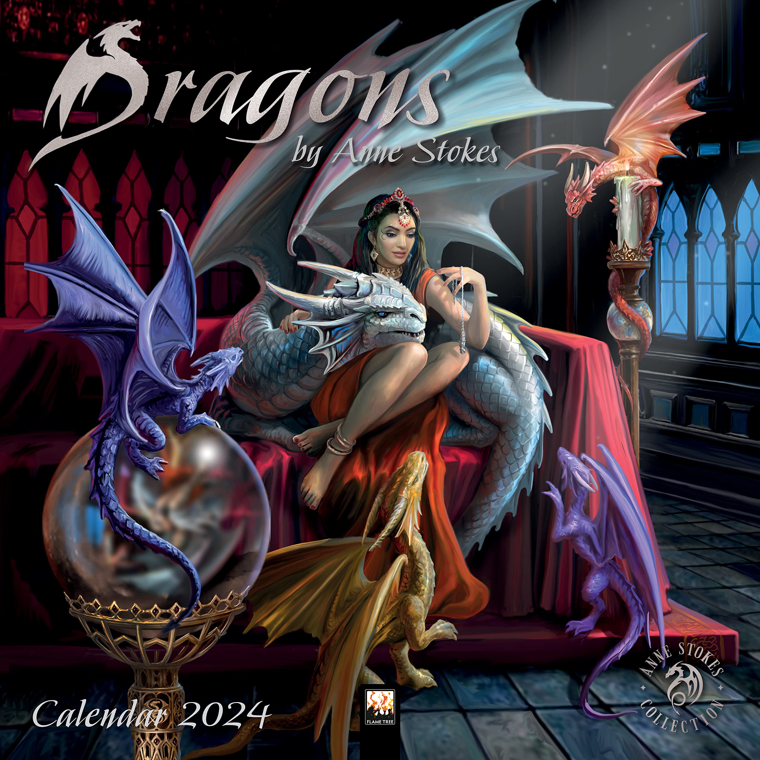 Dragons by Anne Stokes - Drachen von Anne Stokes 2024: Original Flame Tree Publishing-Kalender (Wall-Kalender) Historical Fiction