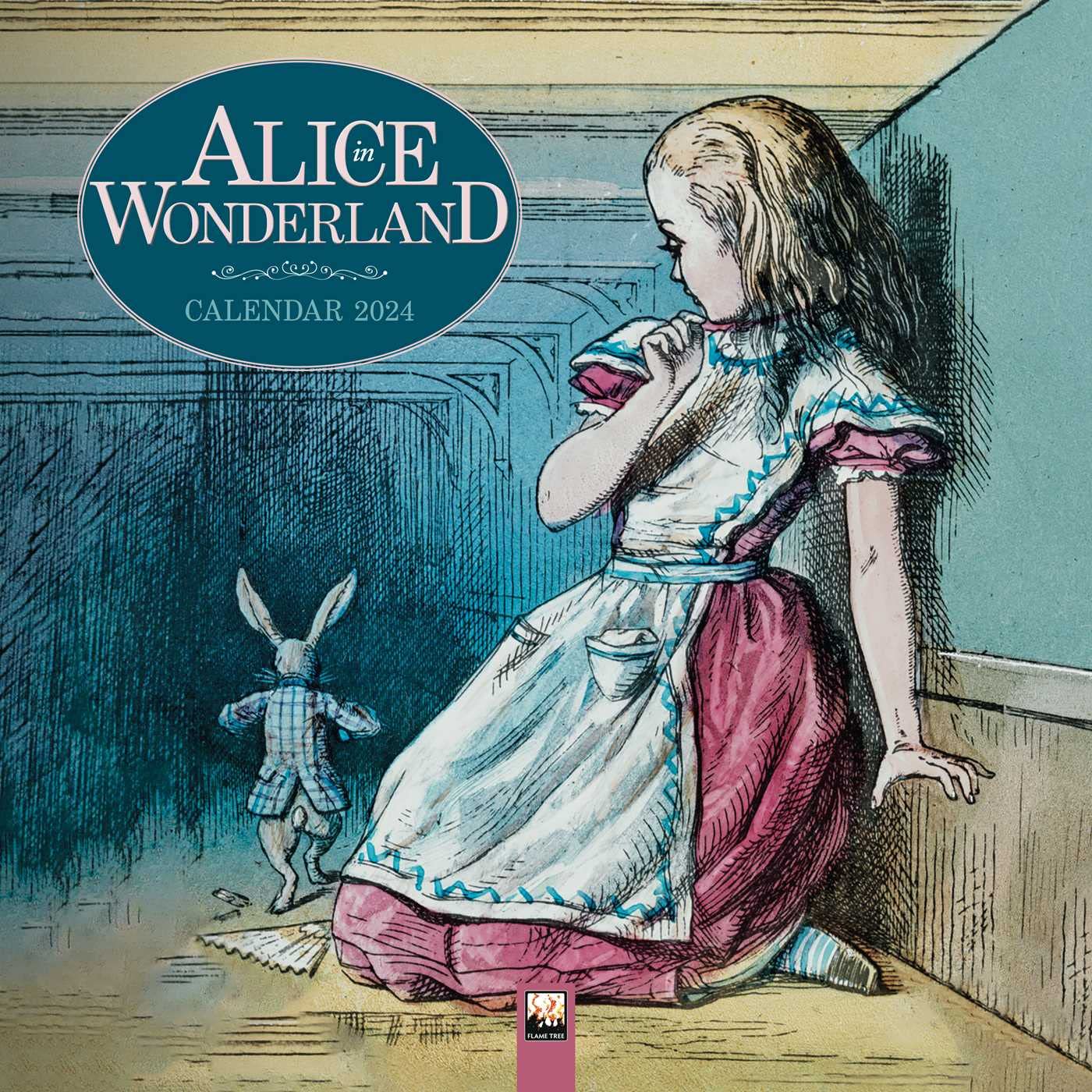 Alice in Wonderland – Alice im Wunderland 2024: Original Flame Tree Publishing-Kalender (Wall-Kalender) Film, Art & Culture