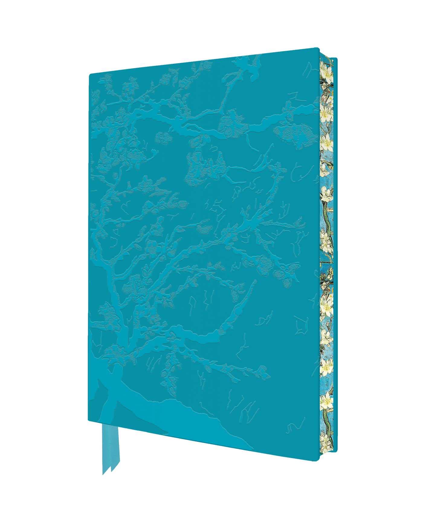 Exquisit Premium Notizbuch DIN A5: Vincent van Gogh, Mandelbaum in Blüte: Unser hochwertiges, liniertes Blankbook mit Softcovereinband aus Kunstleder ... künstlerisch gestaltetem Buchschnitt Media & Communication
