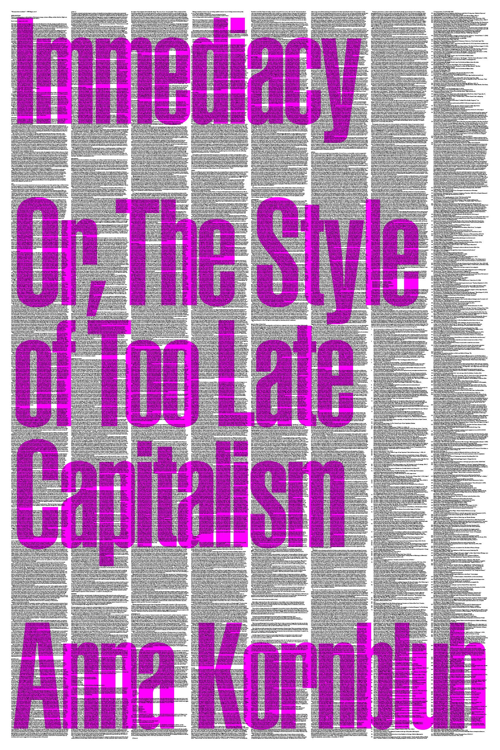 Immediacy, or The Style of Too Late Capitalism Social Sciences