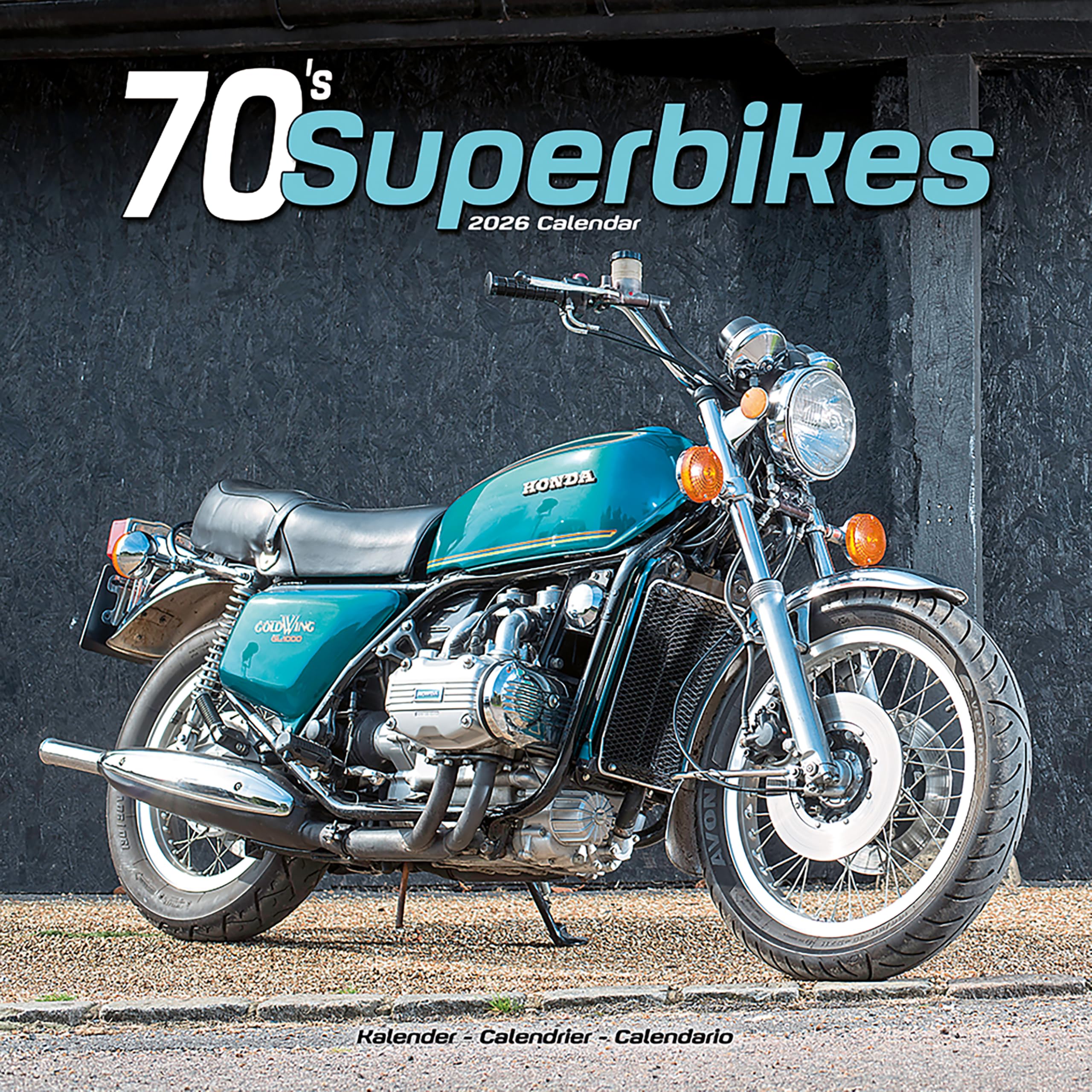 70'S Superbikes Calendar 2026 Square Motorbike Wall Calendar - 16 Month Books