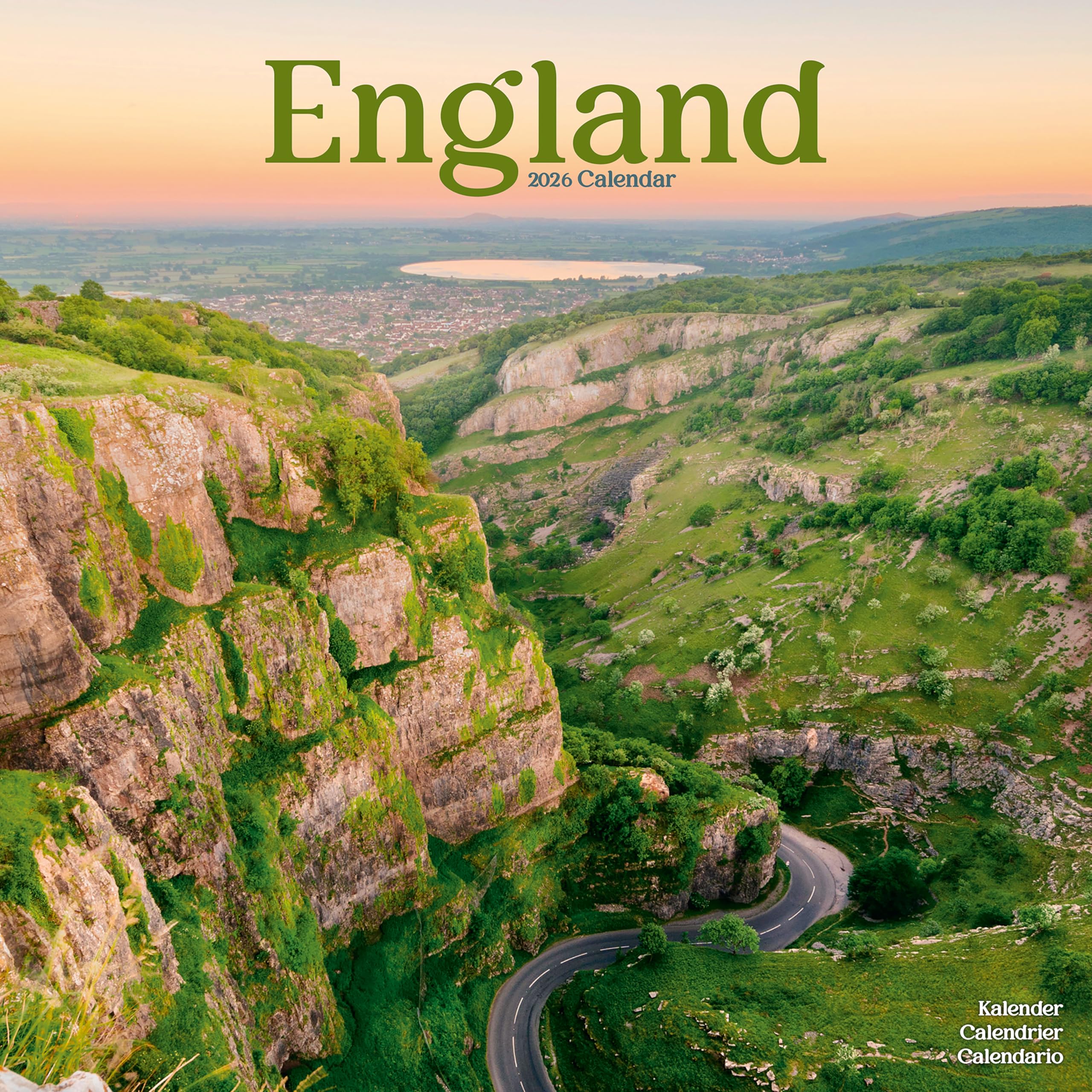 England Calendar 2026 Square Travel Wall Calendar - 16 Month Books