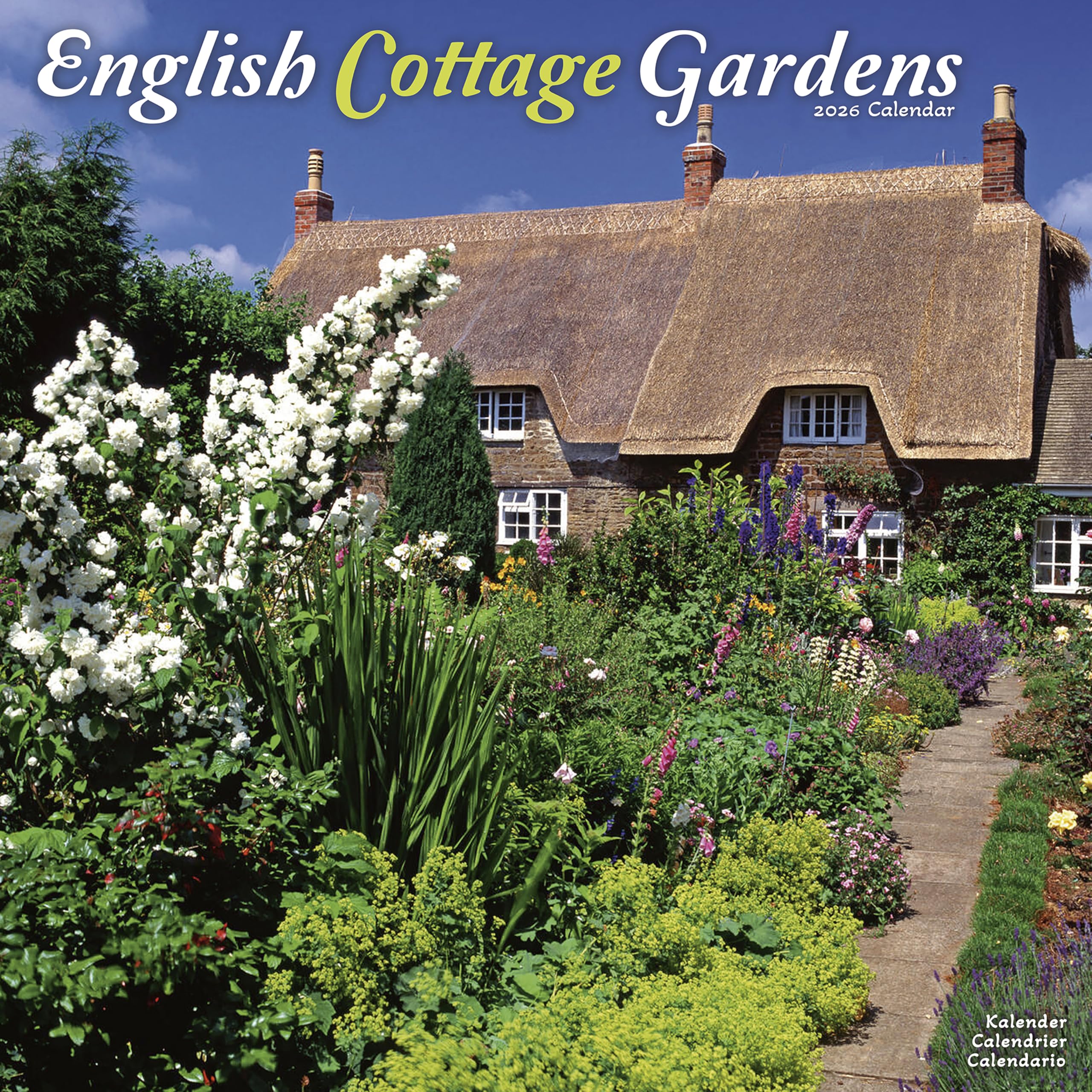 English Gardens Calendar 2026 Square Scenic Wall Calendar - 16 Month Books
