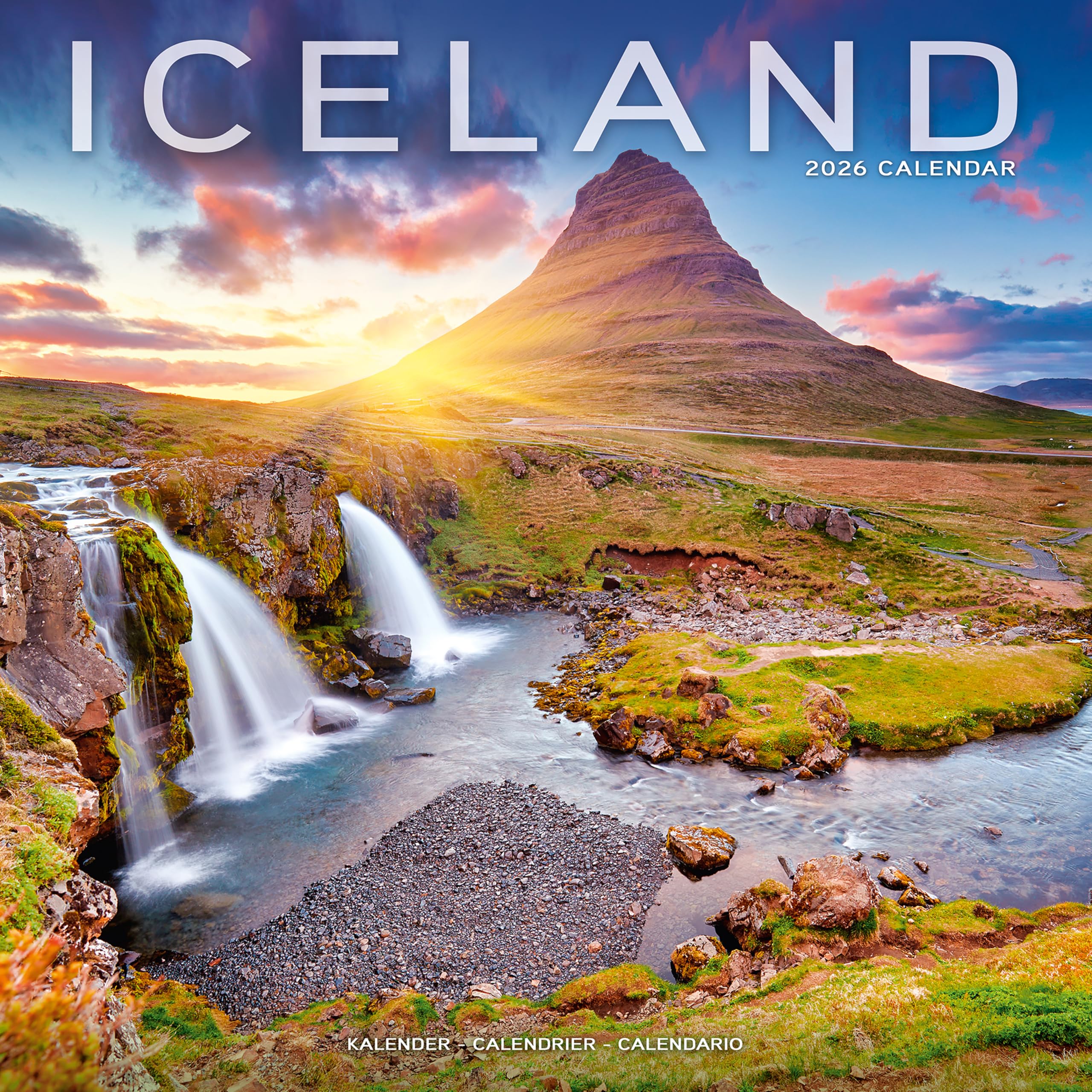 Iceland Calendar 2026 Square Travel Wall Calendar - 16 Month Books