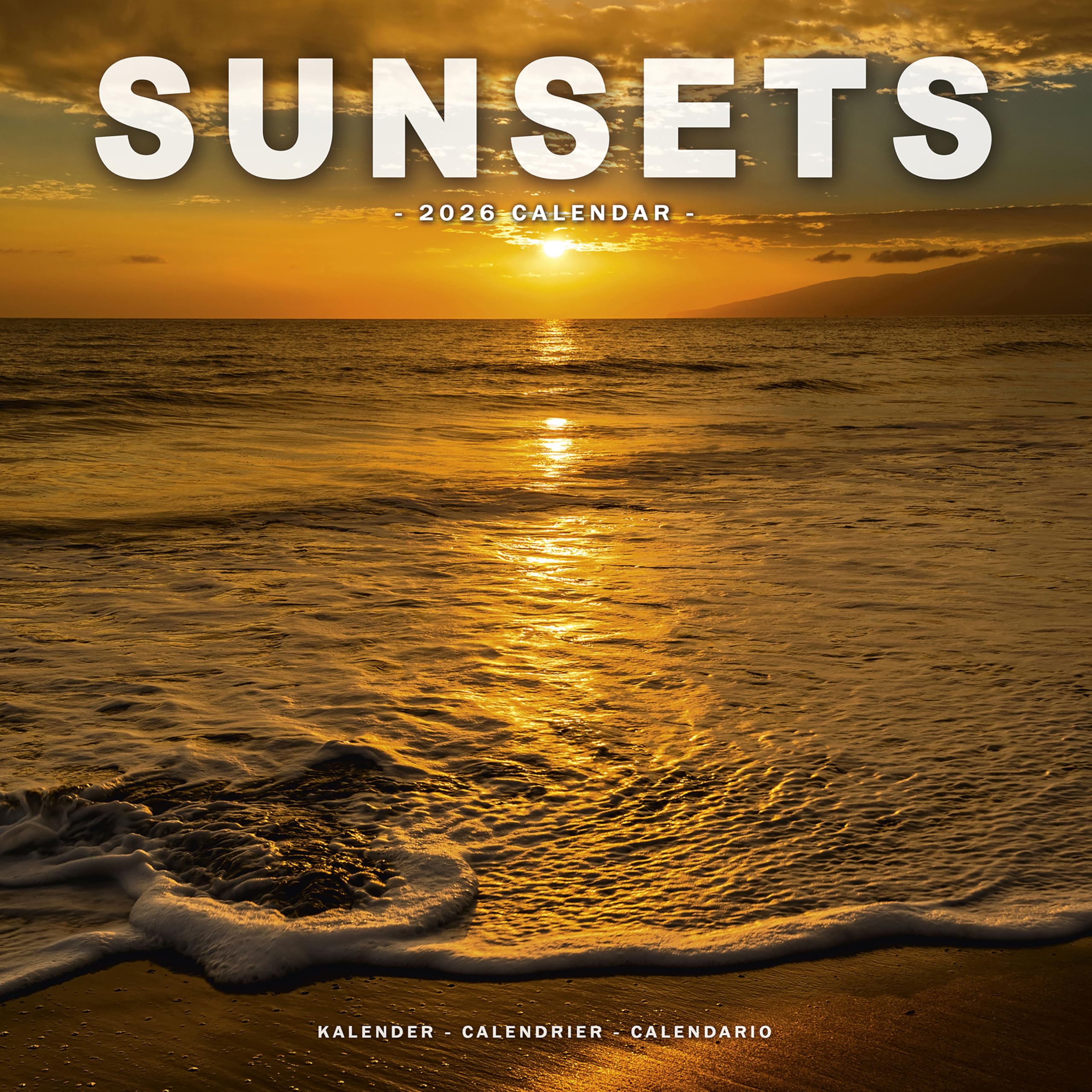 Sunsets Calendar 2026 Square Travel Wall Calendar - 16 Month Books