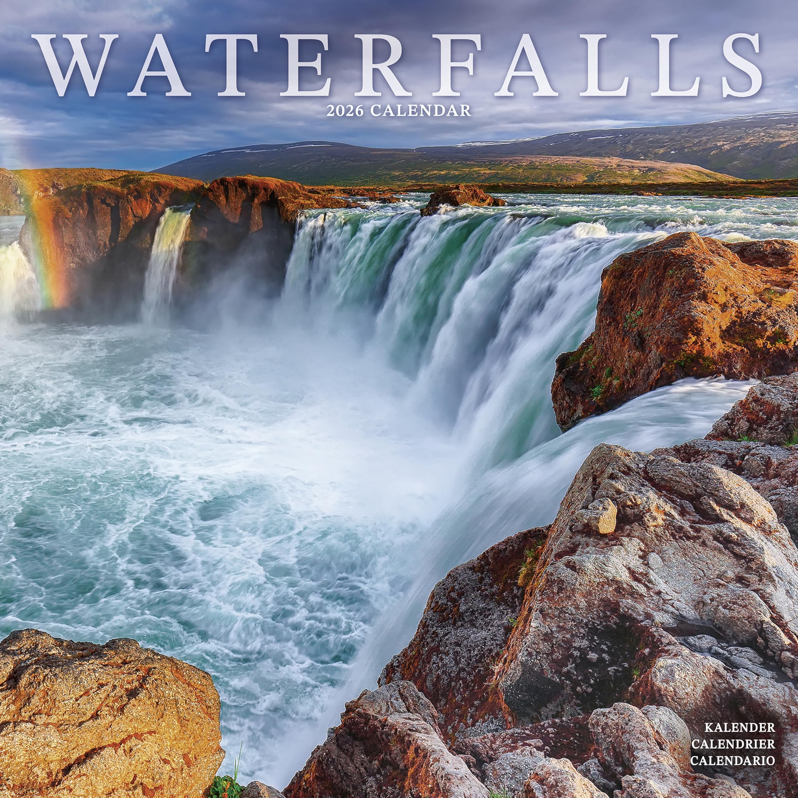Waterfalls Calendar 2026 Square Scenic Wall Calendar - 16 Month Books