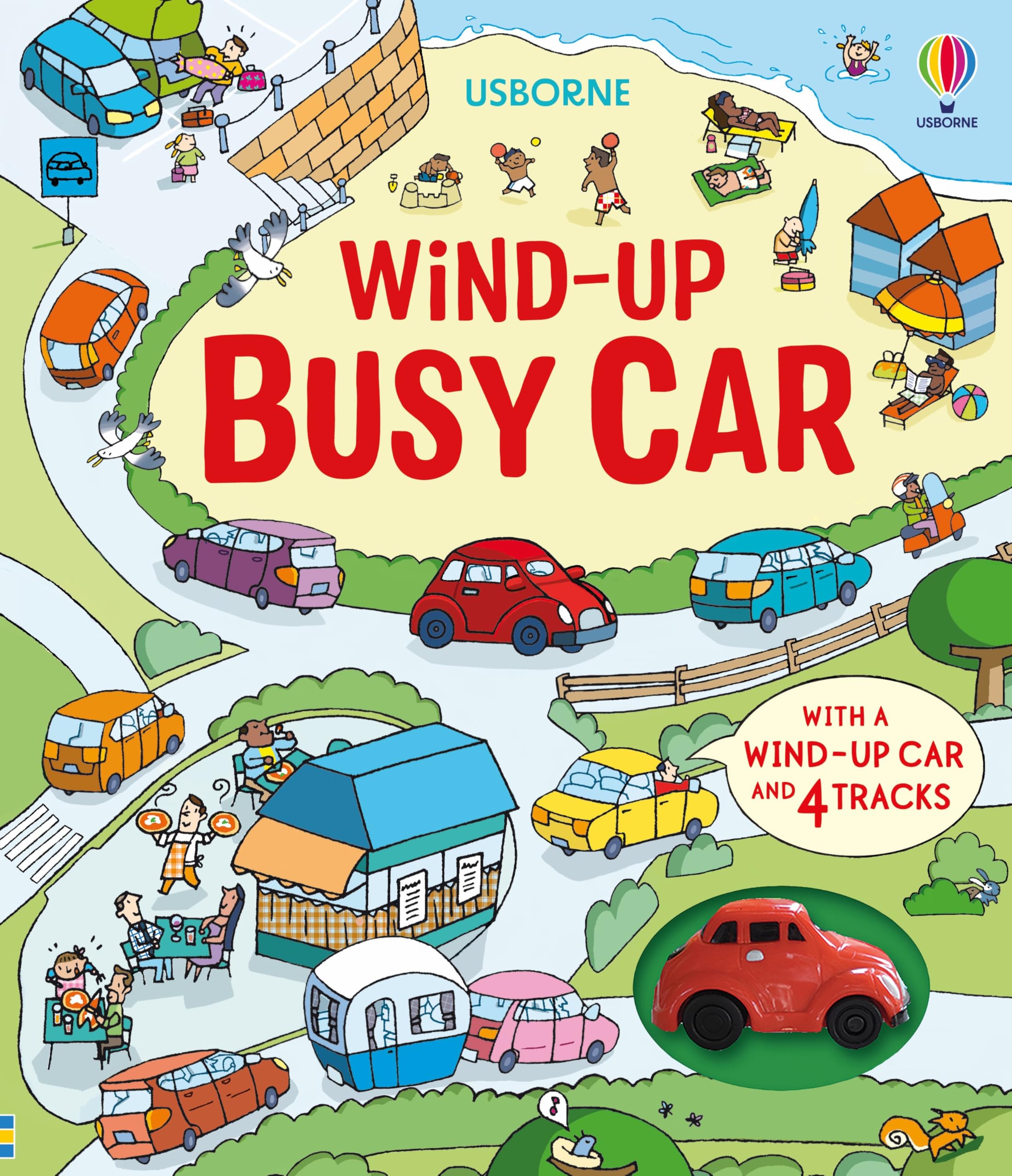 Wind-Up Busy Car: A Toy and Book Gift Featuring a Driving Journey Through Towns and the Countryside book