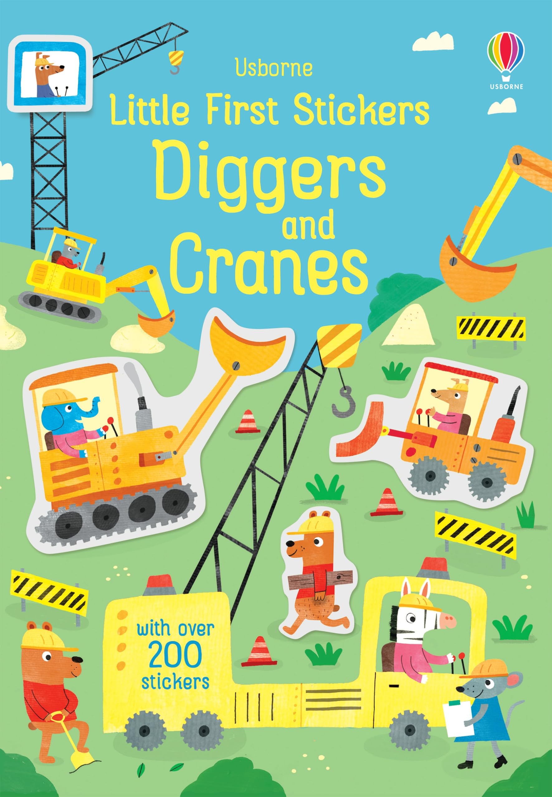 Little First Stickers Diggers and Cranes: An Entertaining Sticker Activity Book About Construction for Children (Ages 3-5) Study Guides