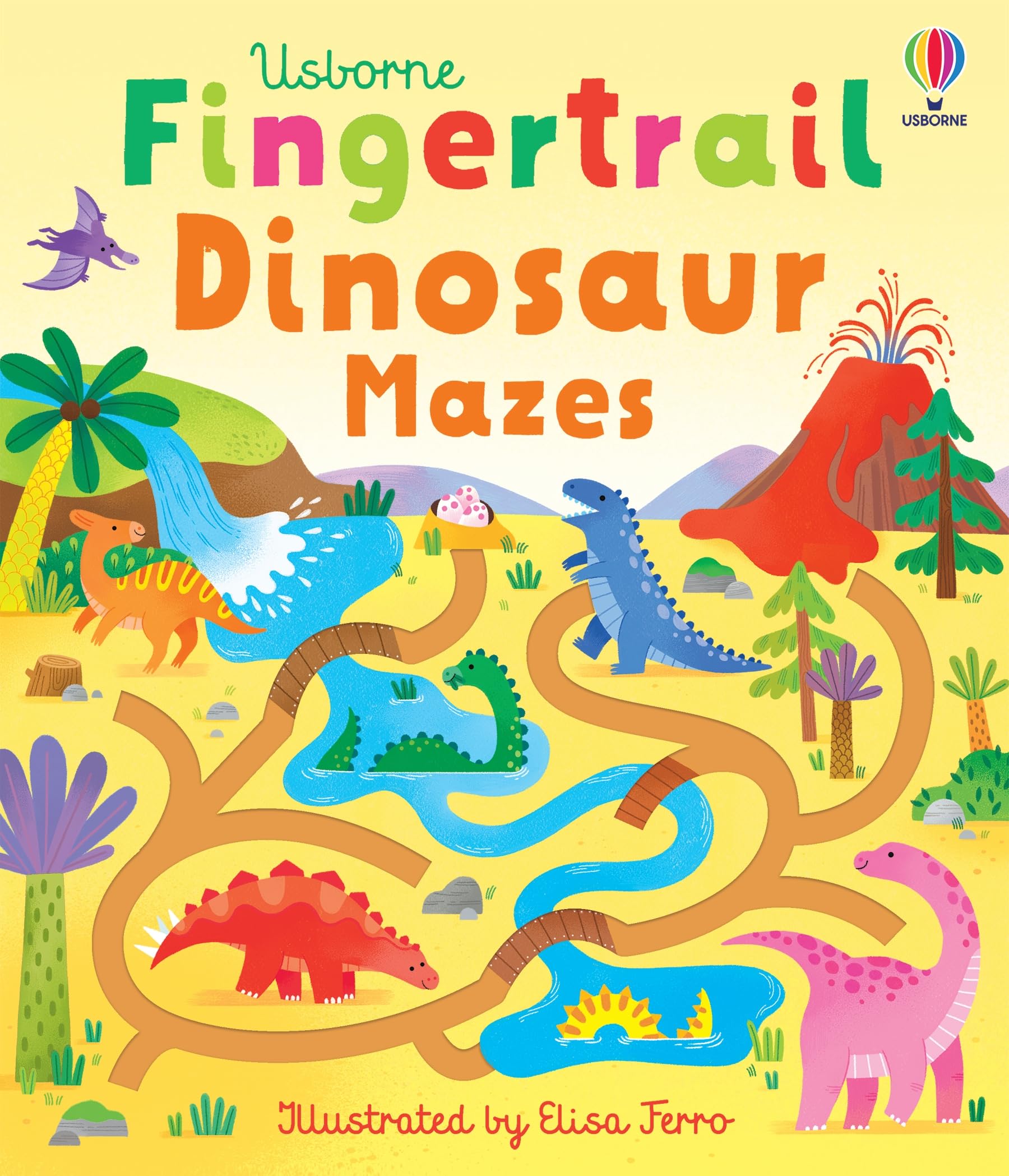Fingertrail Dinosaur Mazes: A Delightful Puzzle Book for Young Kids to Practice Fine Motor Skills (Ages 1-4) (Fingertrails) Non-fiction