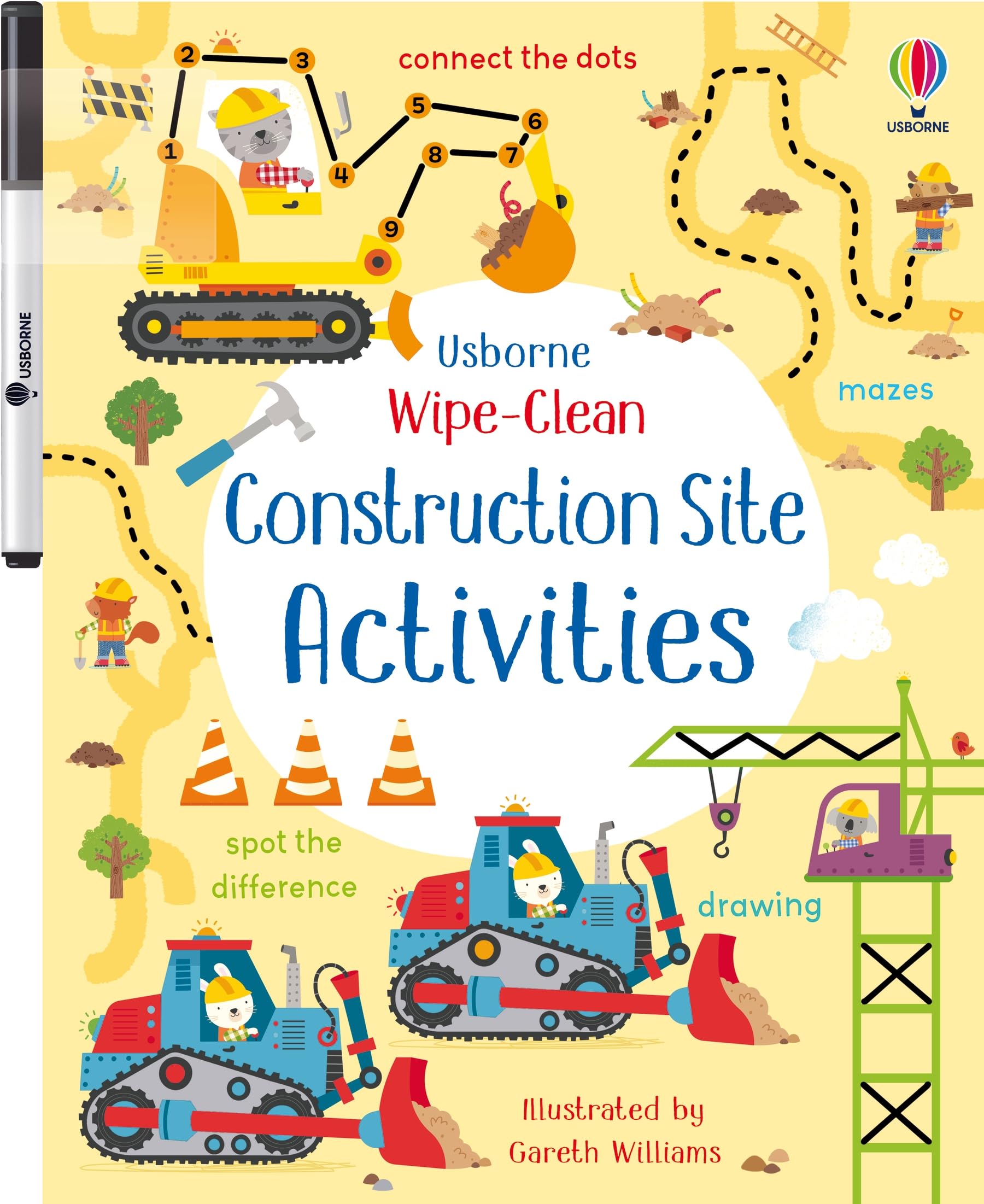 Wipe-Clean Construction Site Activities: A Fun Activity Book About Counting and Building for Children (Ages 3-5) (Wipe-clean Activities) Non-fiction