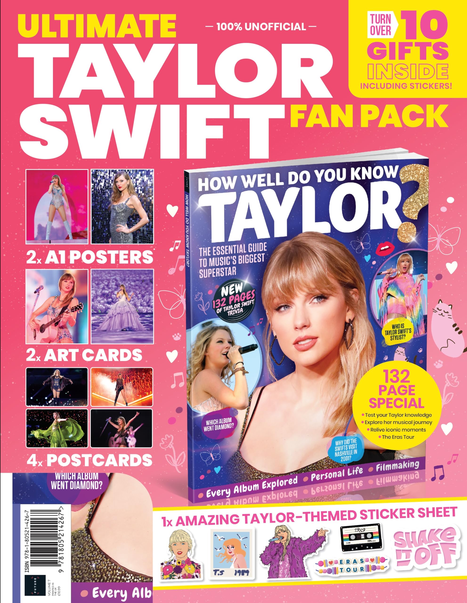 Ultimate Taylor Swift Fan Pack - Includes huge A3 double-sided poster, art cards, postcards, stickers Arts & Music