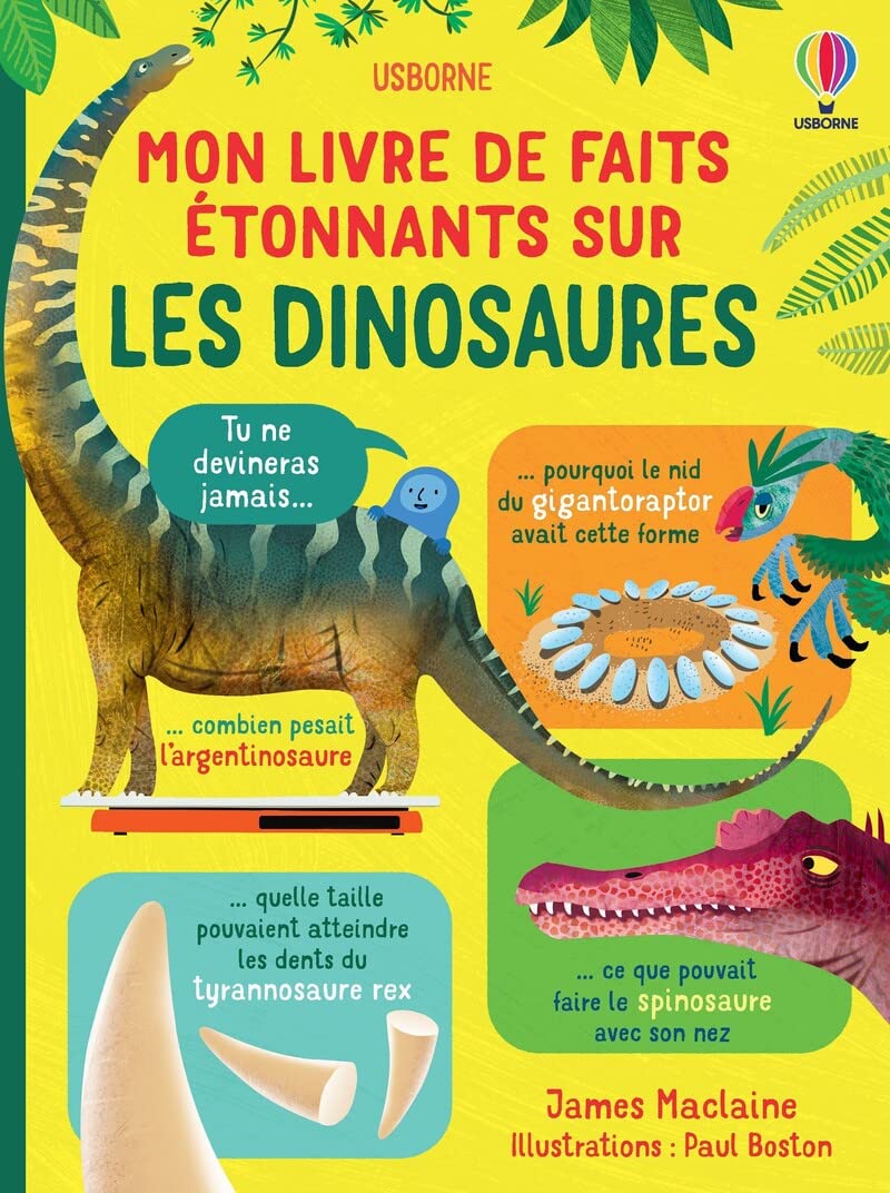 Mon livre de faits étonnants sur les dinosaures Non-fiction