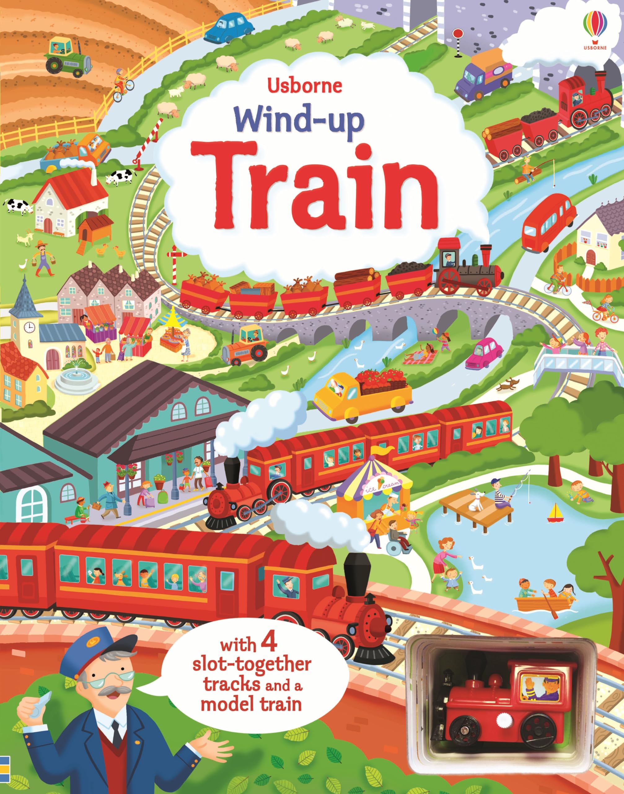 Wind-up Train: A Toy and Book Combo with a Steam Train Adventure Through Cities, Mountains, and Rivers, and a Visit to a Train Museum Non-fiction