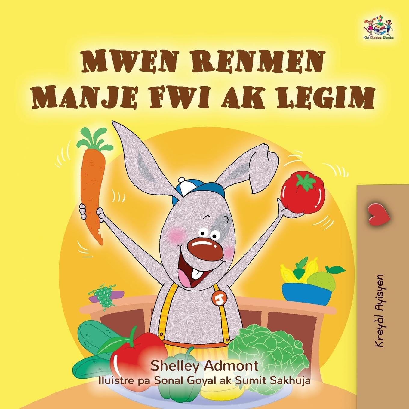 I Love to Eat Fruits and Vegetables (Haitian Creole Book for Kids) Parents & Children
