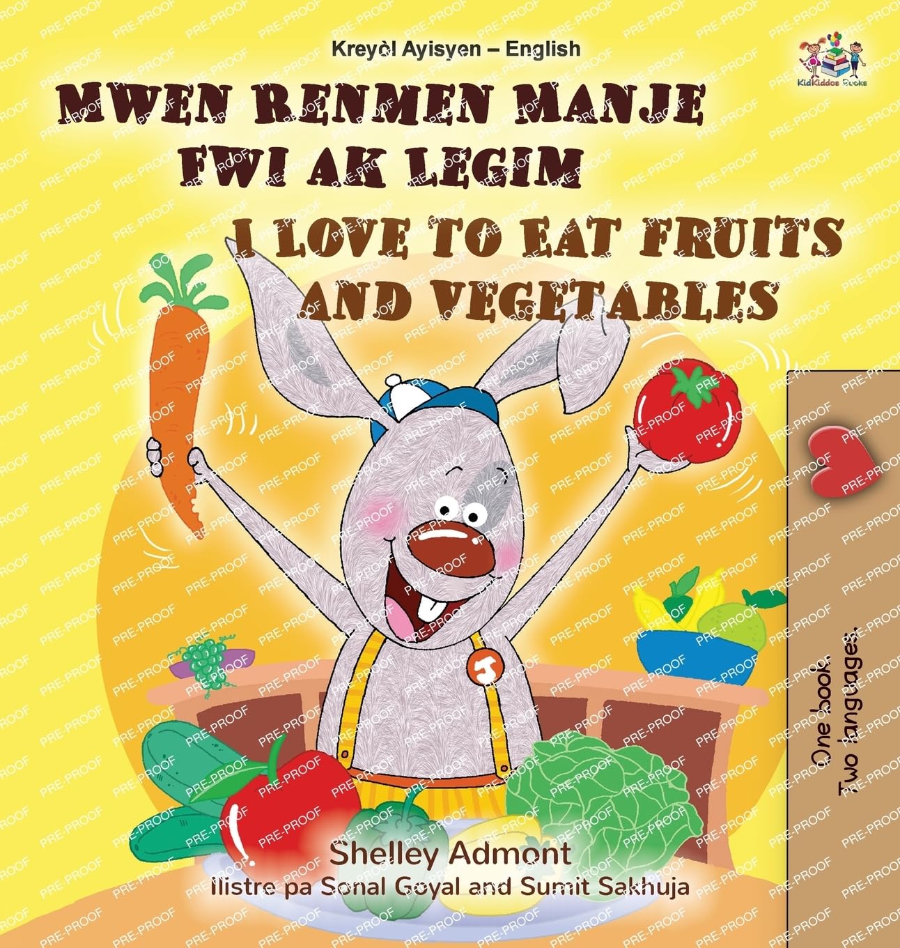 I Love to Eat Fruits and Vegetables (Haitian Creole English Bilingual Children's Book) Foreign Languages ​​& Dictionaries
