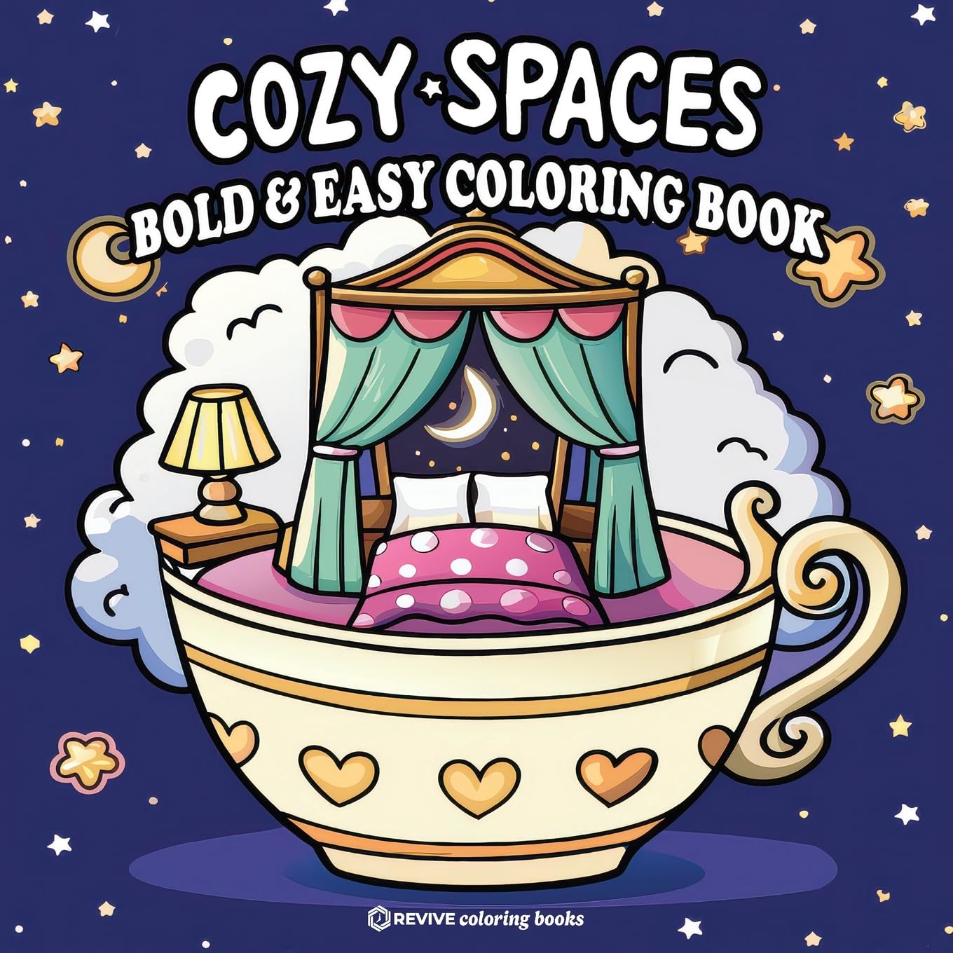 Bold & Easy Cozy Spaces Coloring Book Hobbies & Crafts