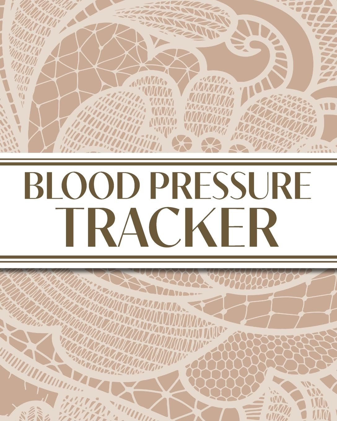 XL Large Print 1-Year Blood Pressure Tracker (Beige Lace) Leisure & Fun