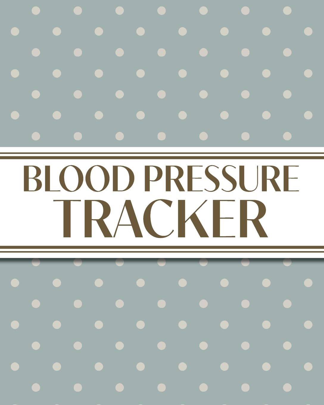 XL Large Print 1-Year Blood Pressure Tracker (Cream Polka Dots on Blue) Leisure & Fun