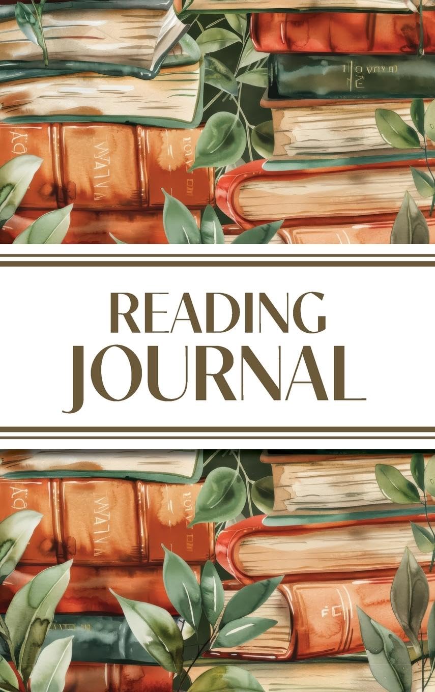 Reading Journal (Watercolour Stacked Books with Leaves) Law