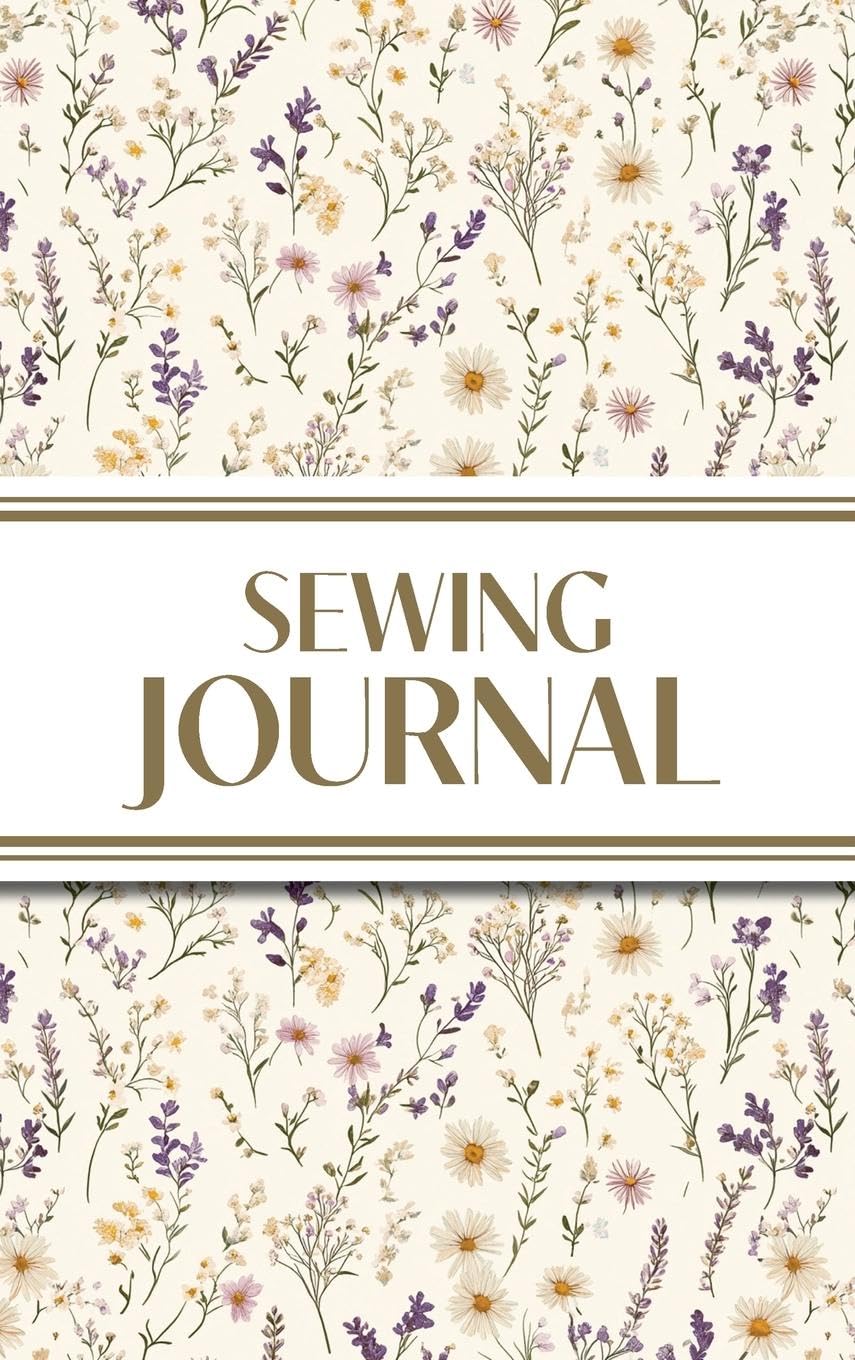 Sewing Journal (Wildflowers on Cream Background ) Hobbies & Crafts