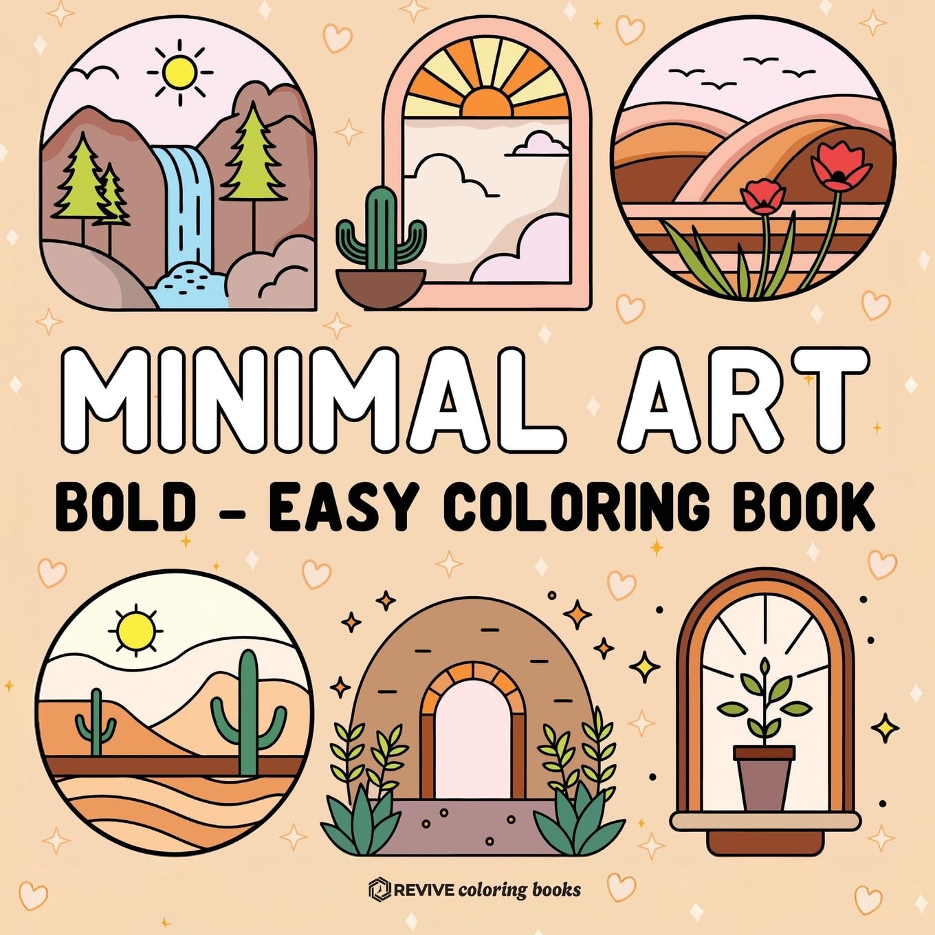 Bold & Easy Minimal Art Coloring Book for Adults & Teens Hobbies & Crafts
