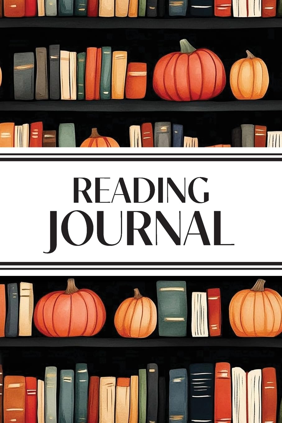 Reading Journal (Watercolor Pumpkins in Bookshelves) Law