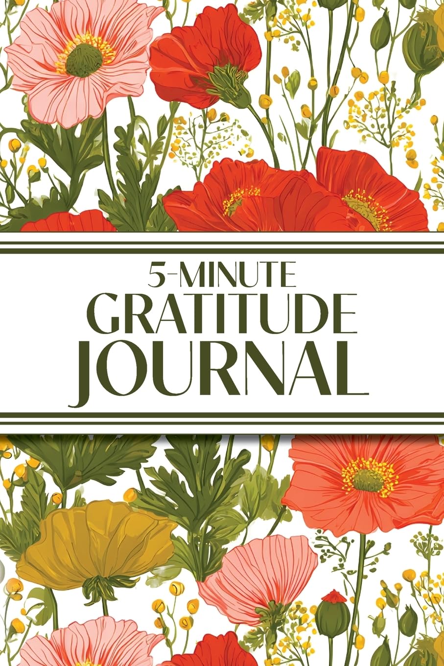 5-Minute Gratitude Journal (Poppies & Wildflowers) Business, Finance & Career