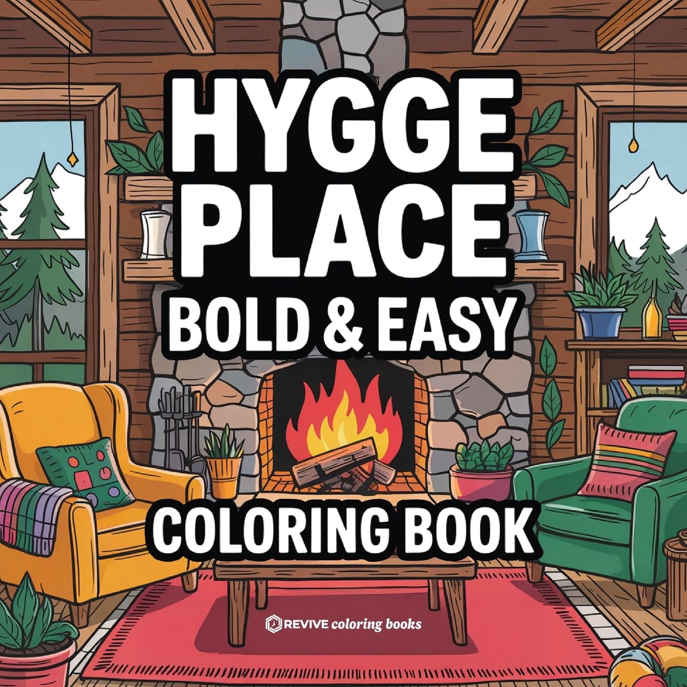 Bold & Easy Hygge Place Coloring Book Hobbies & Crafts