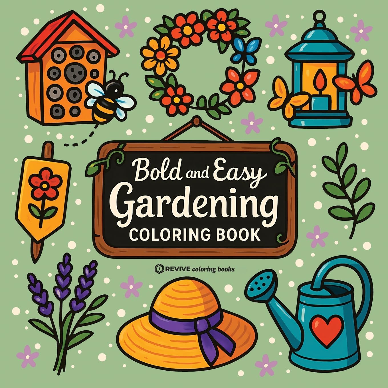 Bold & Easy Gardening Coloring Book Hobbies & Crafts
