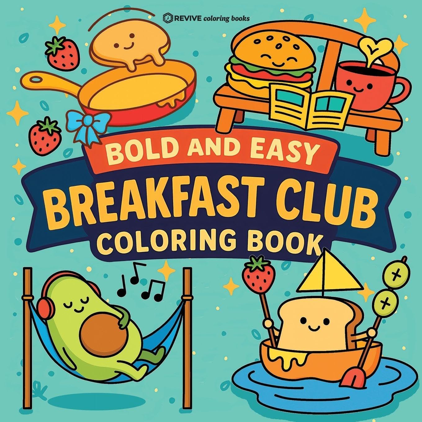 Bold & Easy Breakfast Club Coloring Book Hobbies & Crafts