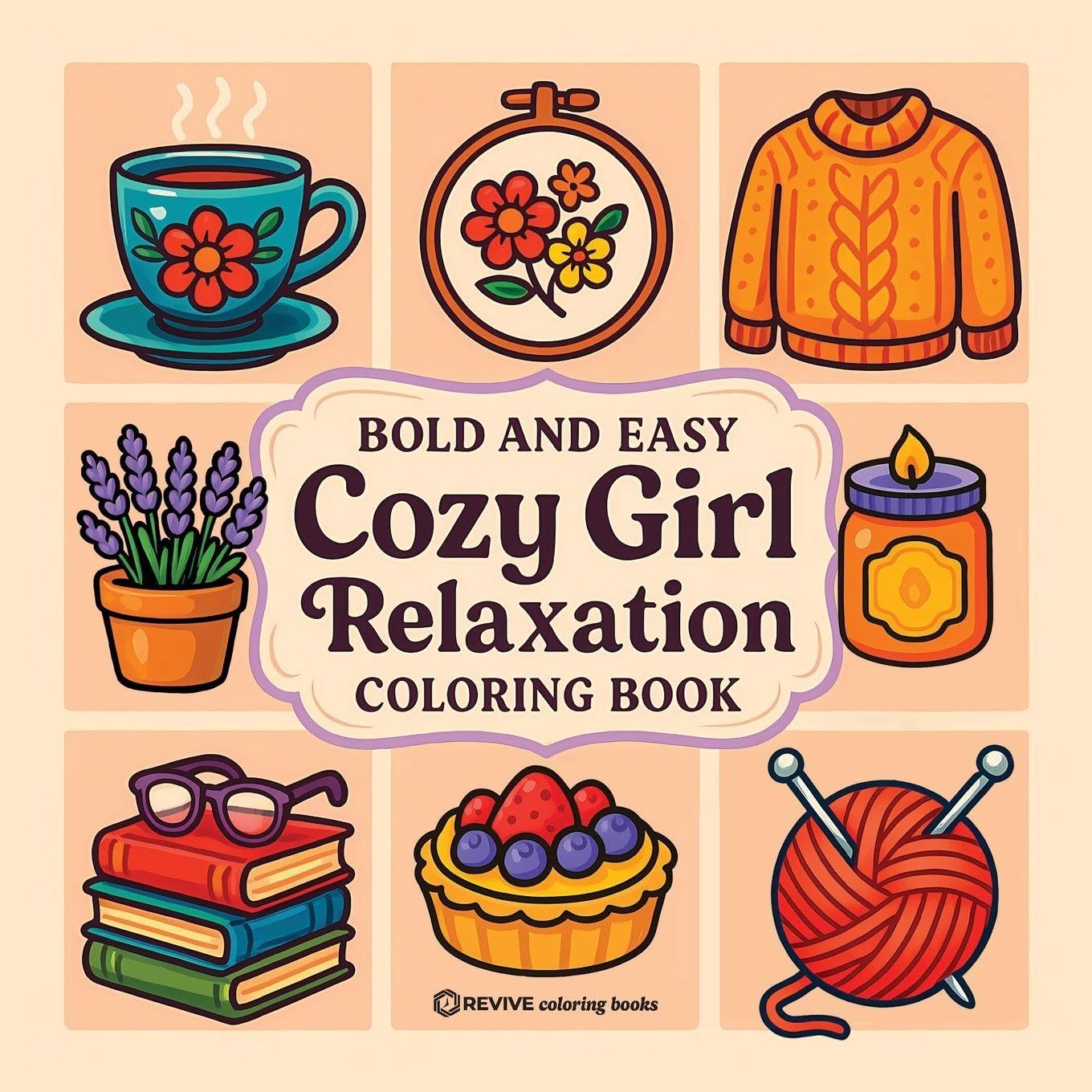 Bold & Easy Cozy Girl Relaxation Coloring Book Pets
