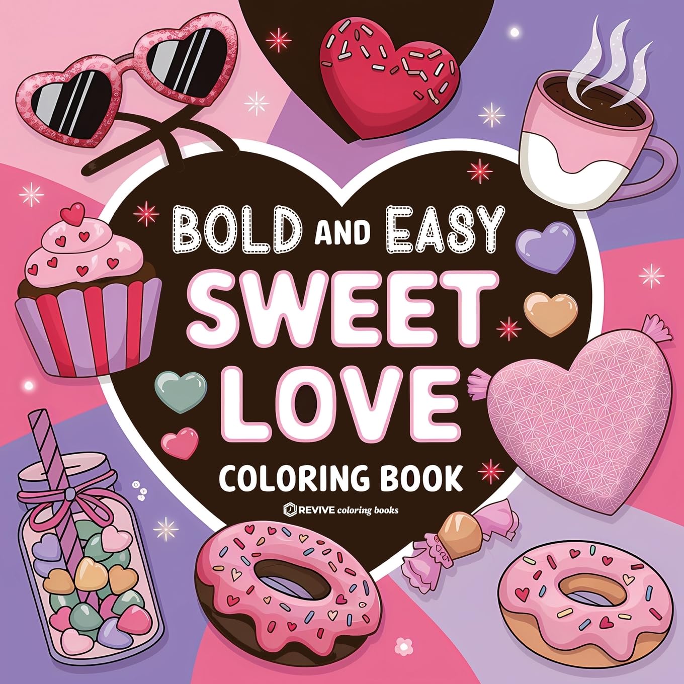 Bold & Easy Sweet Love Coloring Book Hobbies & Crafts