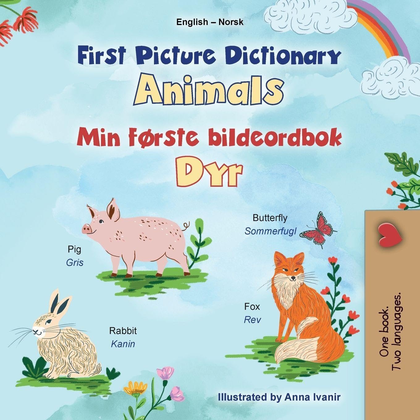 First Picture Dictionary - Animals (English Norwegian Bilingual Children's Book) Foreign Languages ​​& Dictionaries