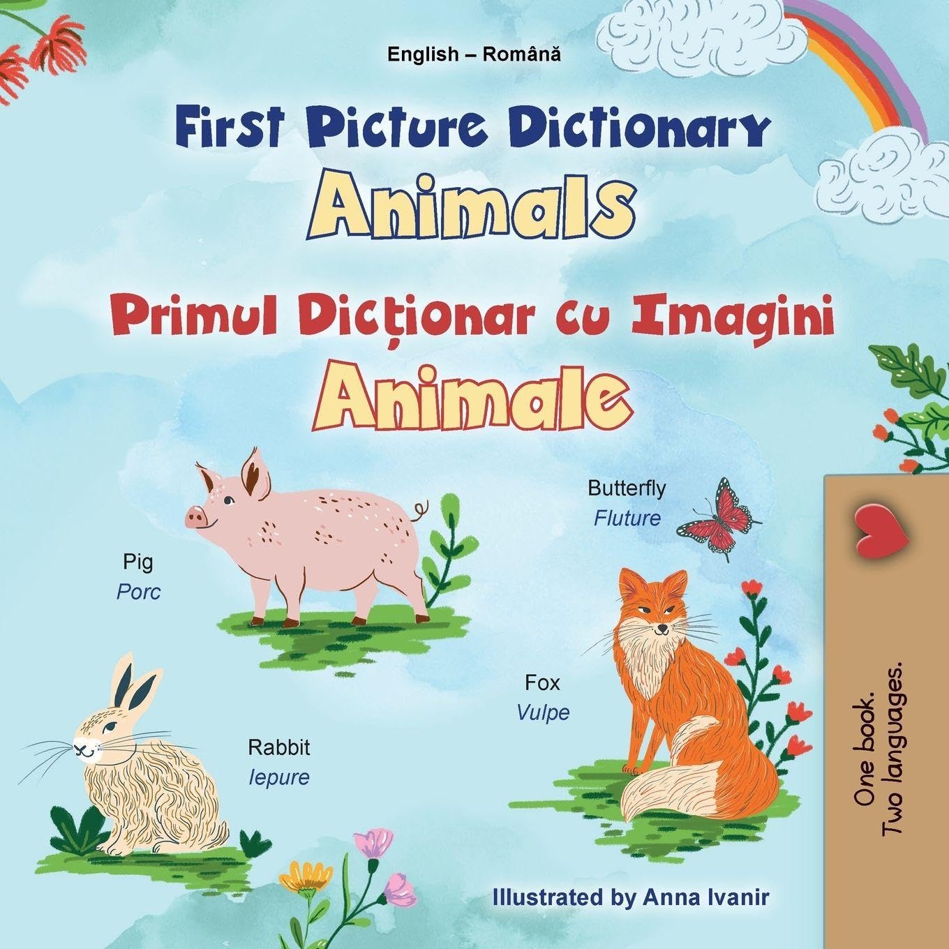 First Picture Dictionary - Animals (English Romanian Bilingual Children's Book) Foreign Languages ​​& Dictionaries