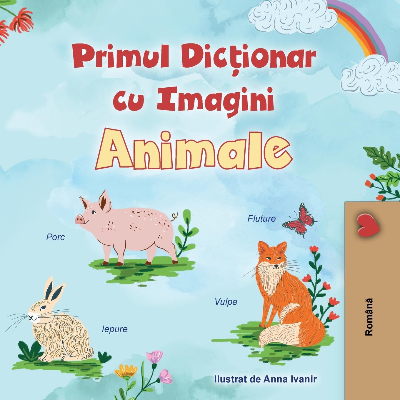 First Picture Dictionary - Animals (Romanian Children's Book) Foreign Languages ​​& Dictionaries