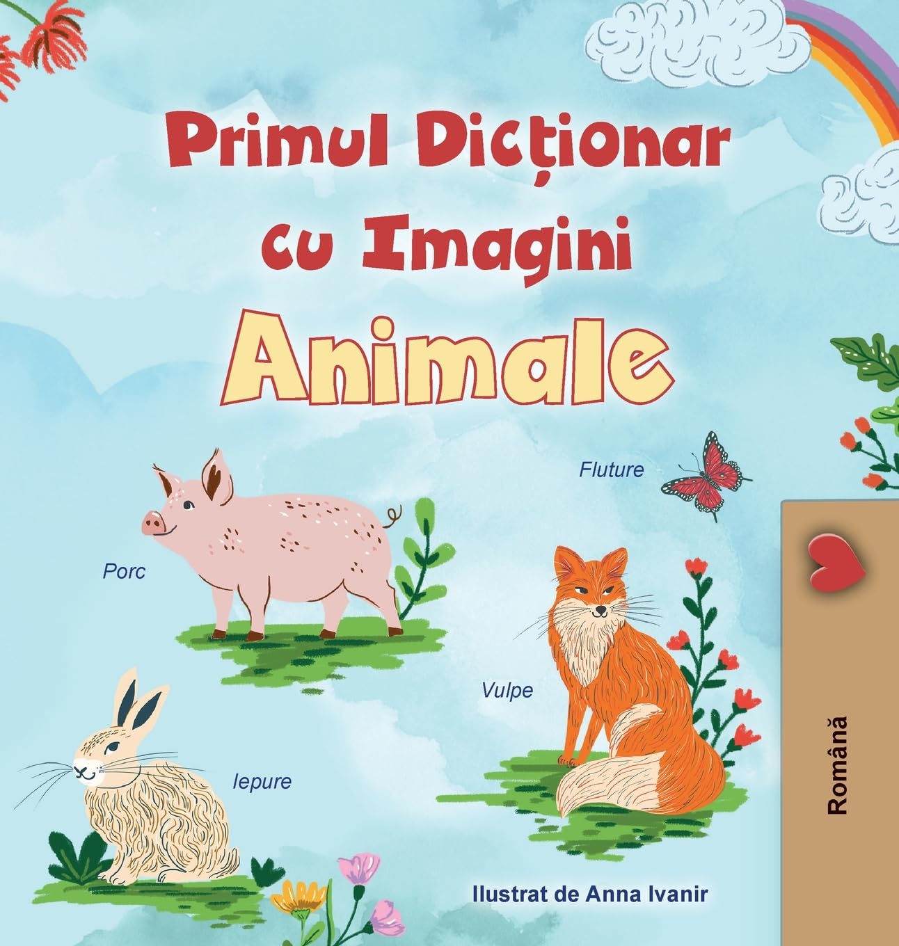 First Picture Dictionary - Animals (Romanian Children's Book) Foreign Languages ​​& Dictionaries